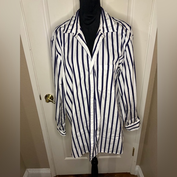 Frank & Eileen Tops - Frank & Eileen Navy Striped Blazer